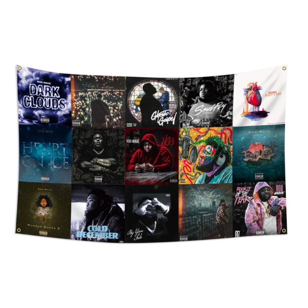 Rod Wave Music Album Cover Wall Tapestry